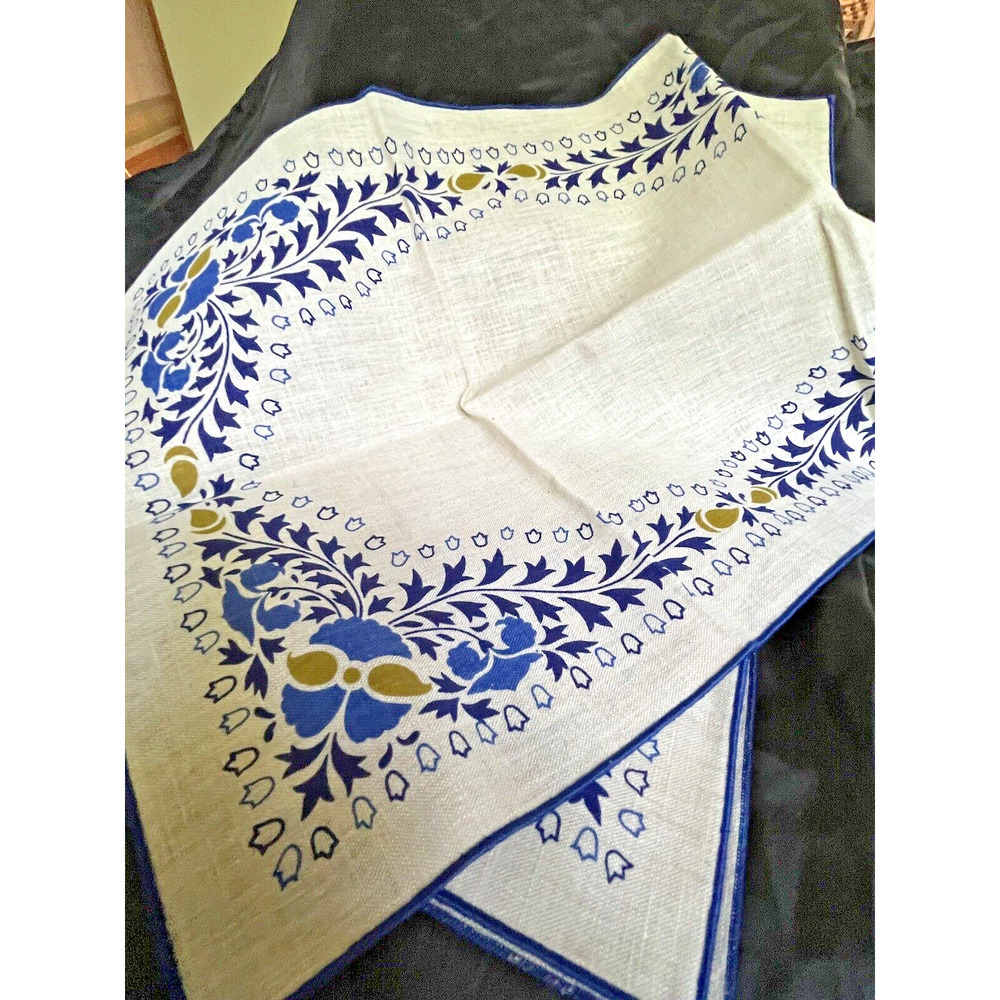 4 New Vintage Printed Floral Placemats By Norma Della Cotton Polyester Blend - Picture 7 of 9